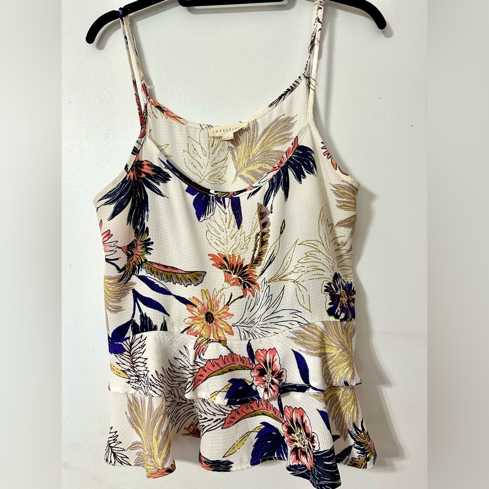 Lovestitch peplum tank size large